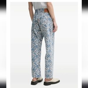 Levi's PREMIUM 501 Blue Floral Straight Leg Jeans Ankle Jeans 26
